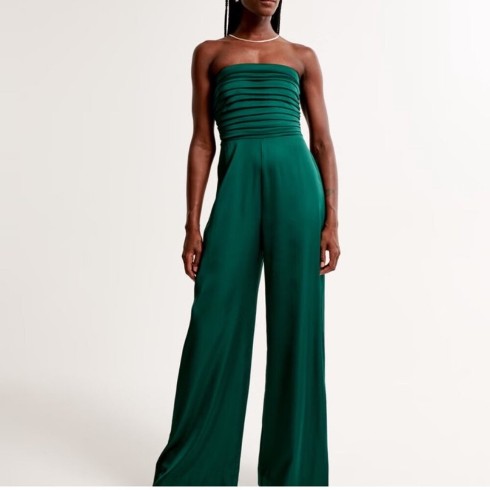 Emerson Ruched Strapless Jumpsuit, Abercrombie NWT